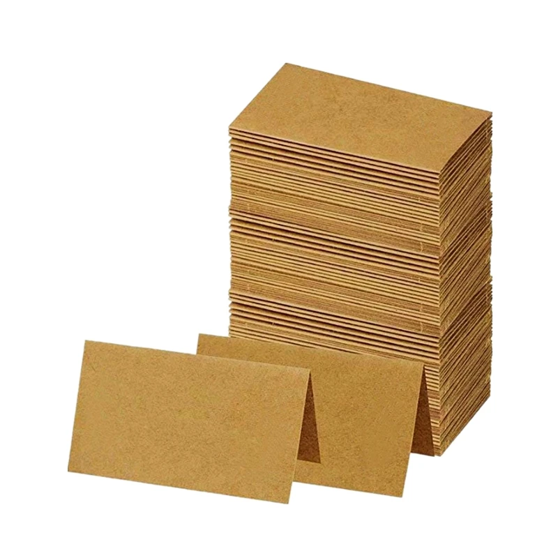 25/50pcs Kraft Paper Place Cards Wedding Decor Beautiful Sign-in Desk Name Seat Card Wholesale Reception Table White Paper Card