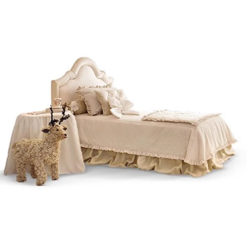 Princess Crown Bed Nordic Aesthetics Safe Lazy Fashionable Bed Comfortable Minimalist Soft Kawaii Wood Cama Casal Furniture