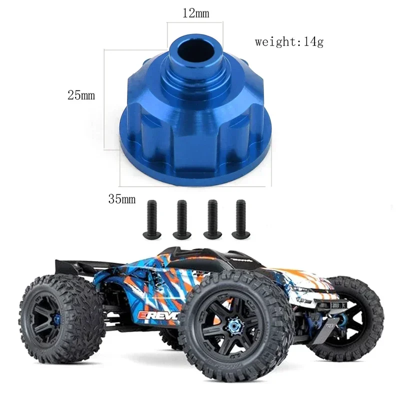 Caja diferencial portadora de aluminio de 1 pieza # 8681X para pieza de coche RC 1/10 TRXS e-revo 2,0 VXL 86086-4