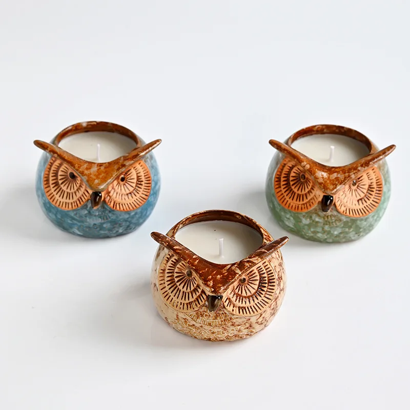 

Candle Holders Home Decor Creative Owl Candle Cup Animal Image Home Aromatherapy Candle Holder