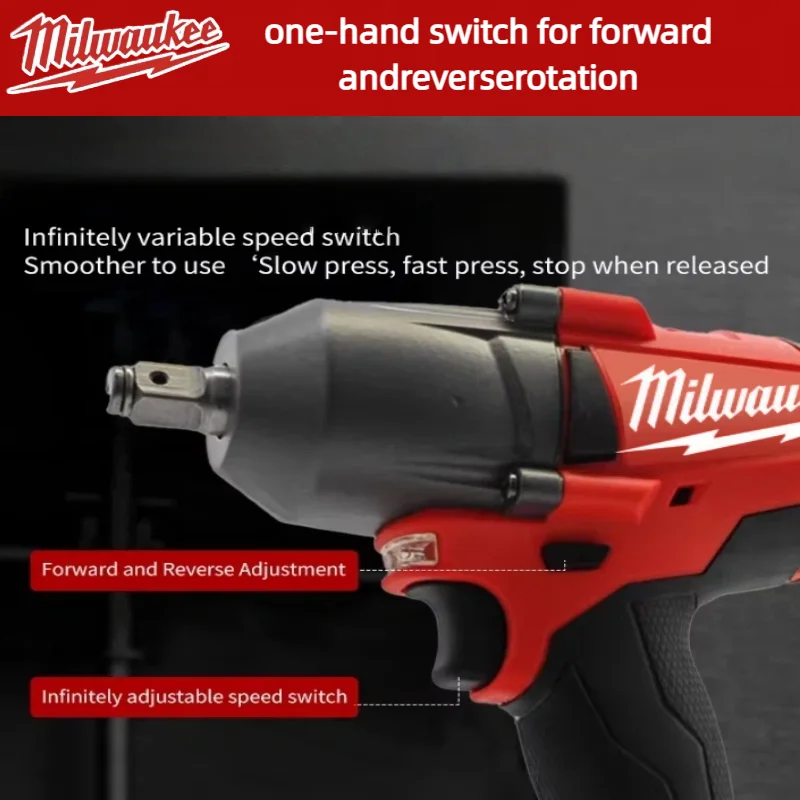 ميلووكي 18 فولت 1300 نانومتر مفتاح كهربائي لاسلكي عزم دوران كبير فرش تأثير وجع سيارة شاحنة إصلاح أدوات كهربائية #6