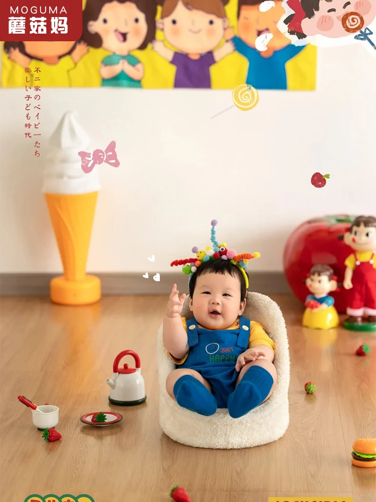 Childrens Photography Theme 100 Day Old Mans Treasure Photography Clothing Photography Art 신생아촬영 baby photoshoot props