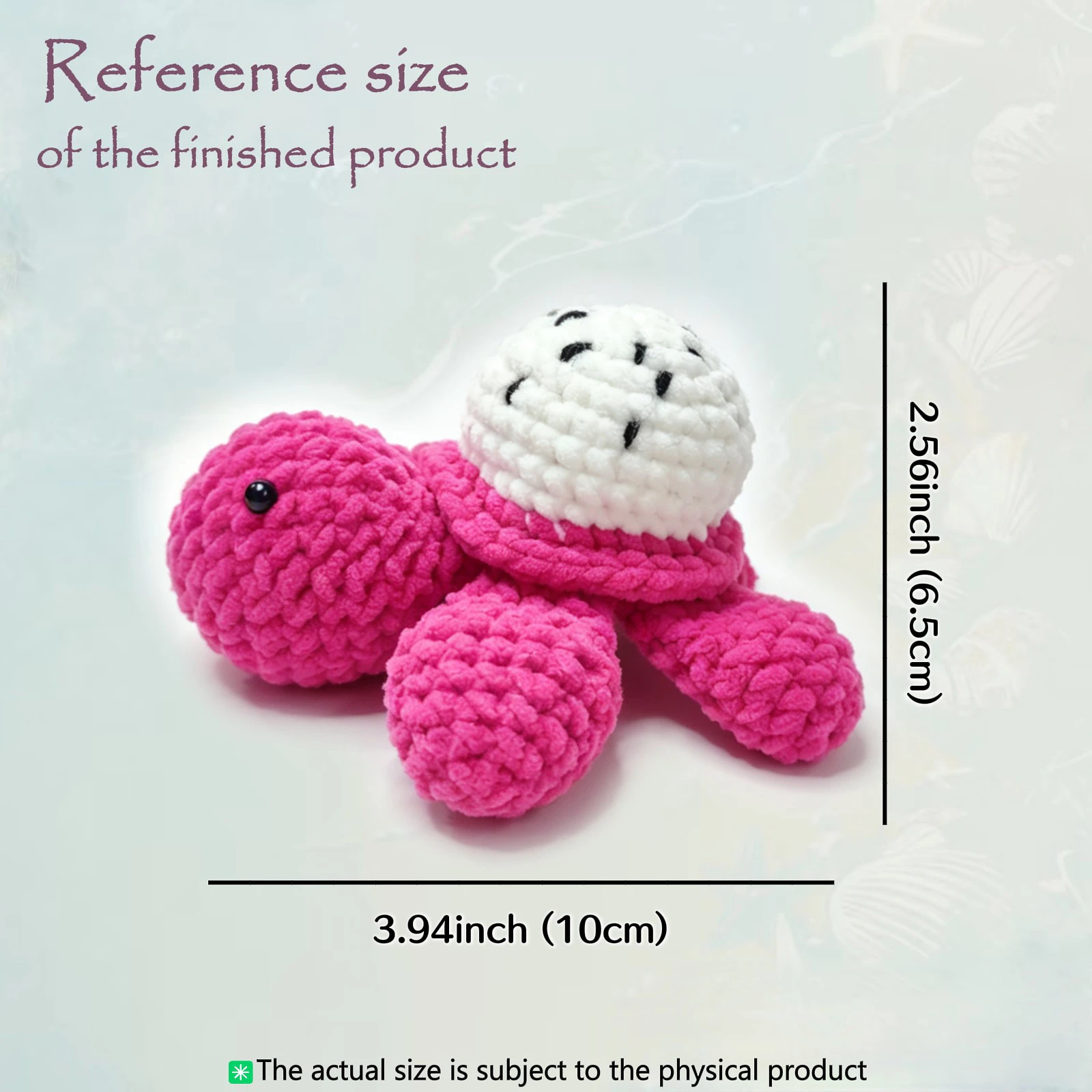 YAMAXIN 1PC Turtle Crochet Kit for Beginners,Crocheting DIY Amigurumi Hook Set with Instruction Manual and Video Teaching