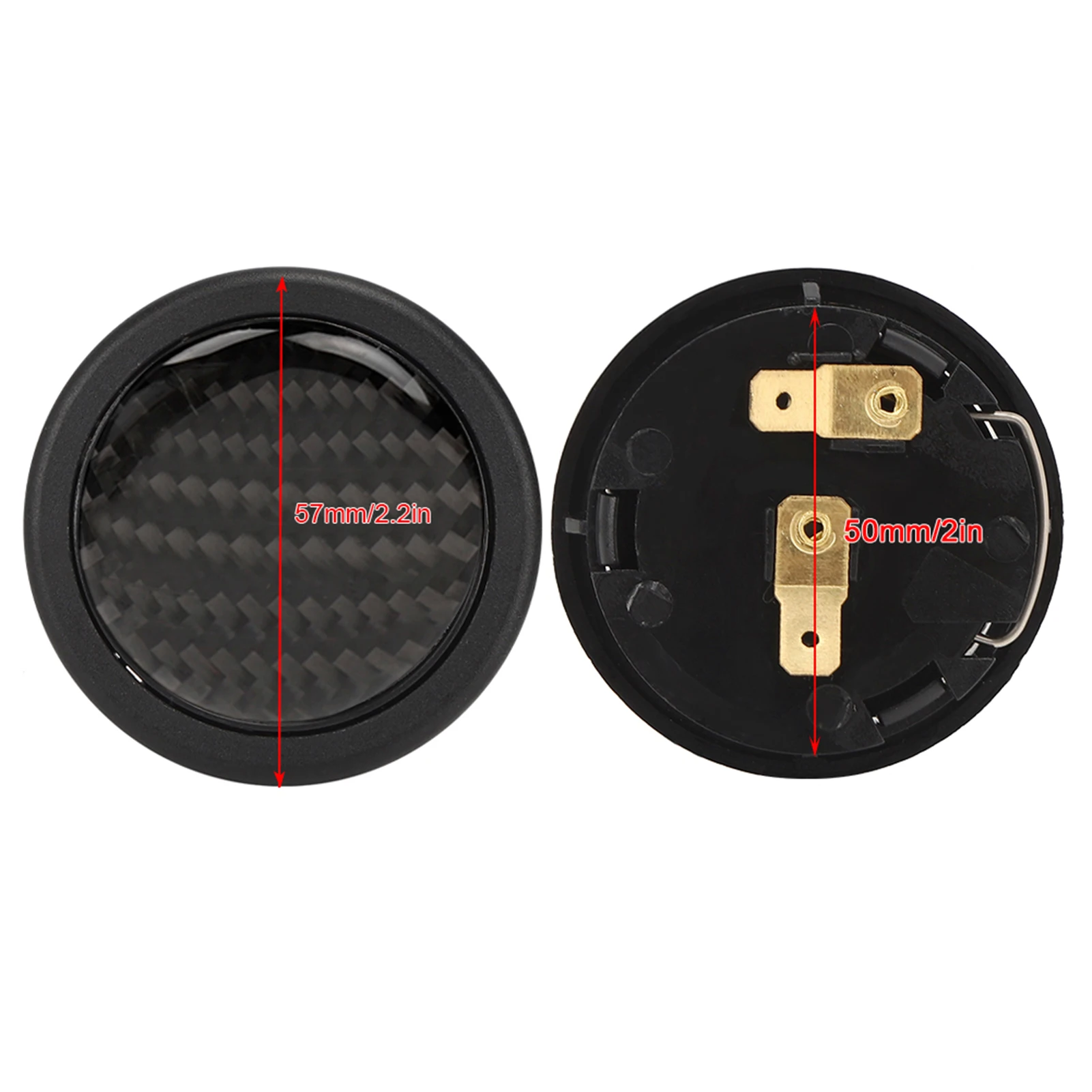 Kit pulsante corno in fibra di carbonio per 6 bulloni per volante Sparco parti modificate per Auto Auto