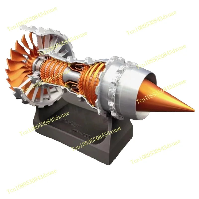 27cm Mini Turbofan Engine Aviation Model Scientific Experiment Jet Aircraft Engine Models Power Toy Gift - Finished Product
