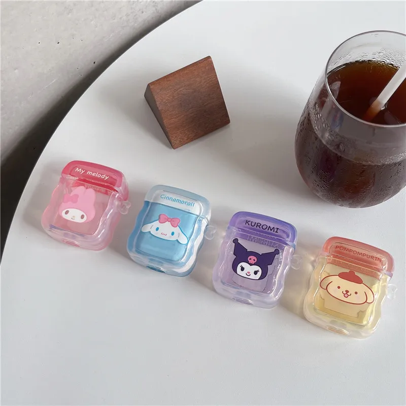 Anime Saniro Earphone Case for AirPods 1 2 3 Pro Pro2 4 Wireless Bluetooth My Melody Kuromi Pom Purin Cinamonroll Cover