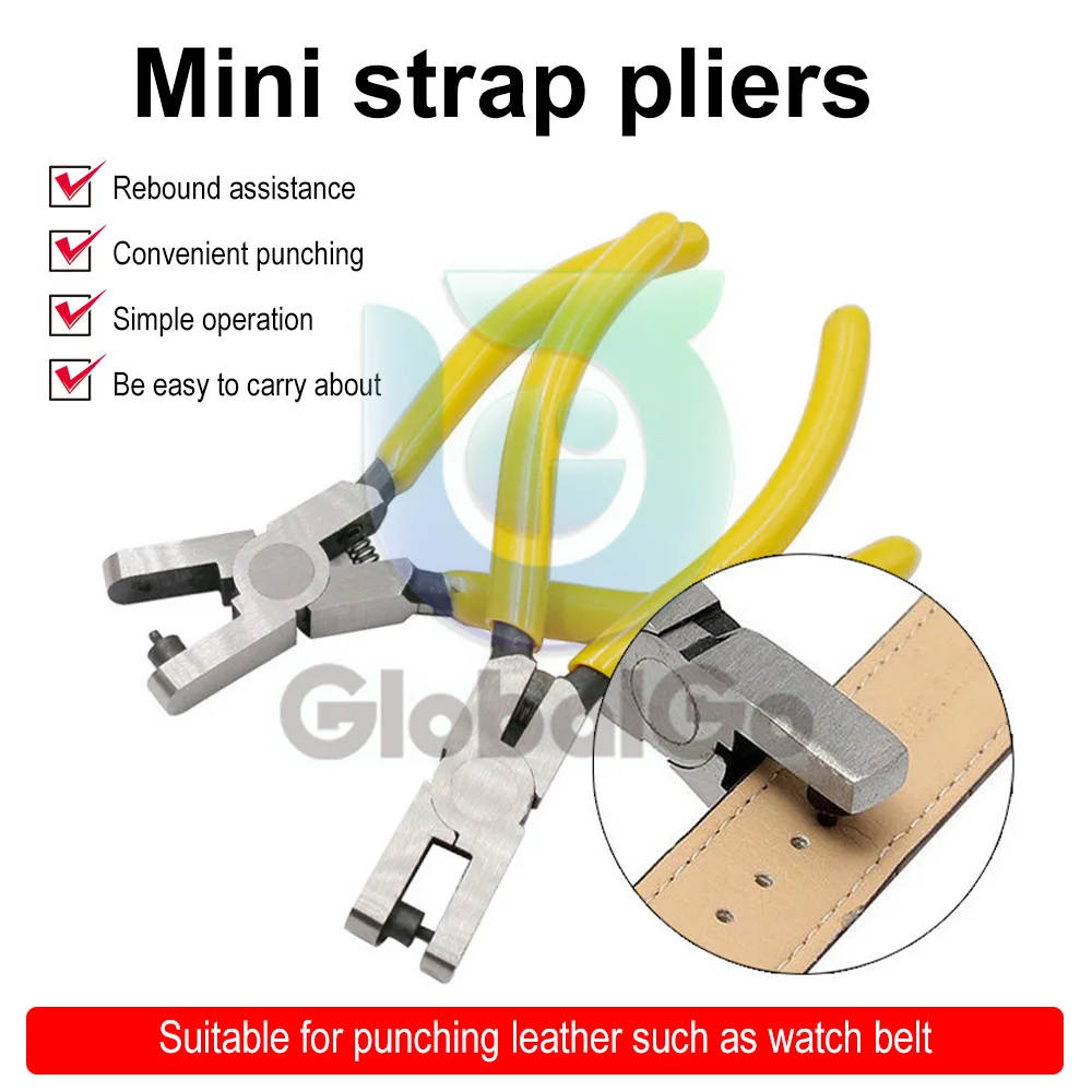 Leather Watch Band Belt Hole Punch Plier Household Leathercraft Plier Eyelet Puncher Revolve Sewing Machine Rivet Snap Tool