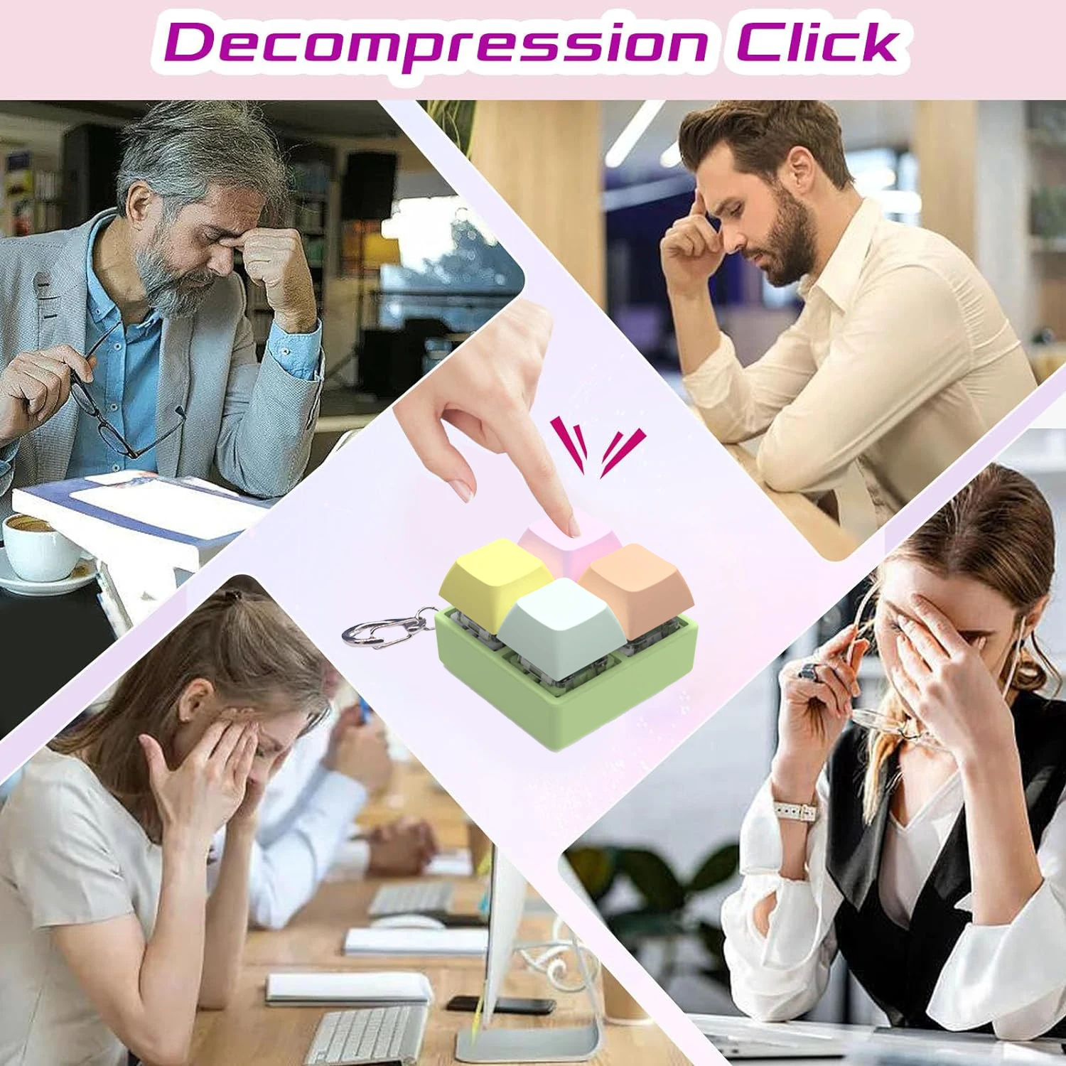 Decompression keyboar Stress Relieving Toys Release Stress Autism Anxiety Relieve Adult Kids Stress Relief Anti-Stress Fingertip