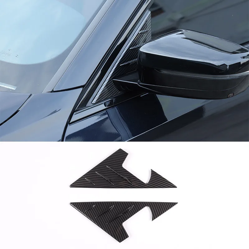 For BMW 3 Series G20 2020-2024 ABS Rearview Mirror Side Triangle Spoiler Wind Deflector Trim Cover Car Decorative Accessories