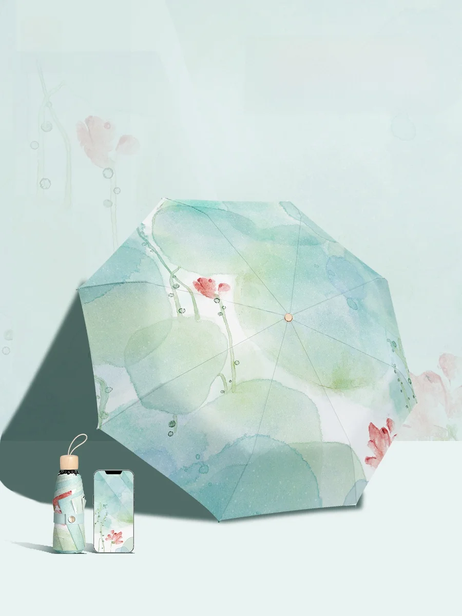 

Портативный зонт-капсула для женщин, двойного назначения, солнцезащитный, с УФ-защитой, высокой эстетической ценностью, модный элемент класса люкс, в стиле кантри