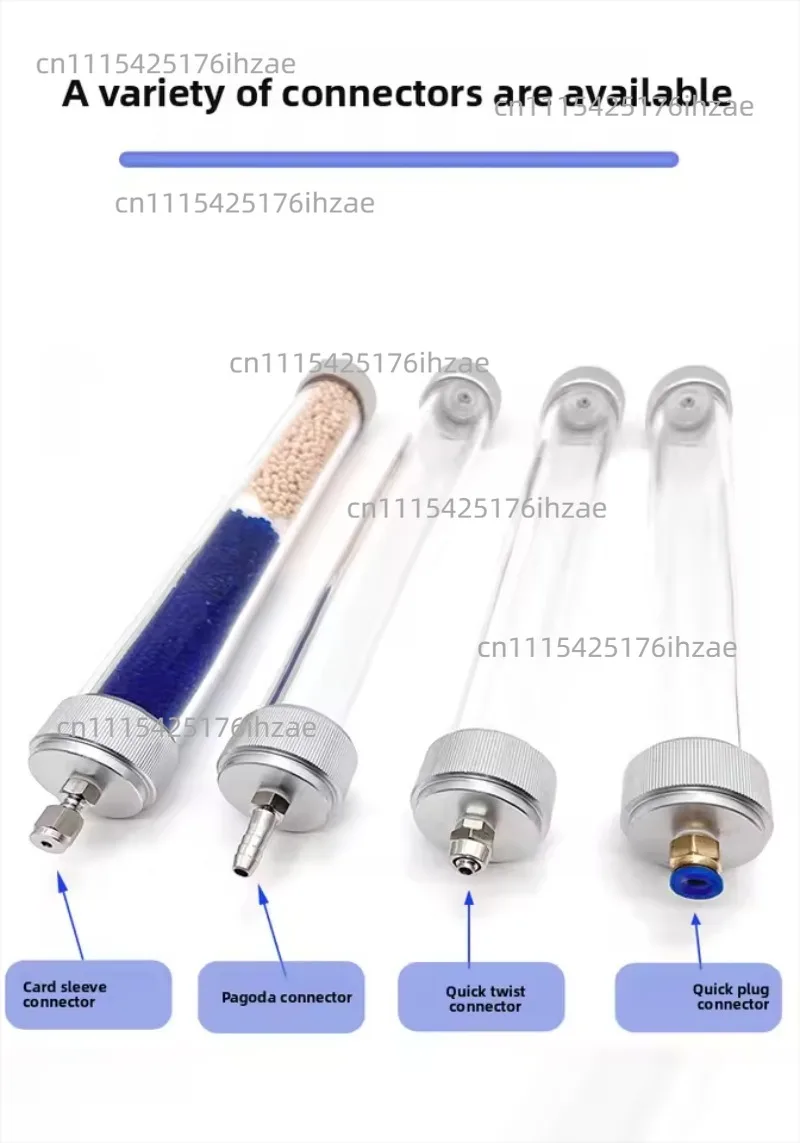 Transparent Plexiglass Drying Tube - Gas Purification/Dehydration Accessory for GC Experiment