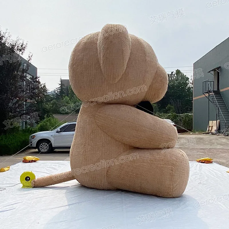 Valentine's Day 4m Cute Inflatable Teddy Bear Decoration Custom Giant Inflatable Cartoon Bear Character