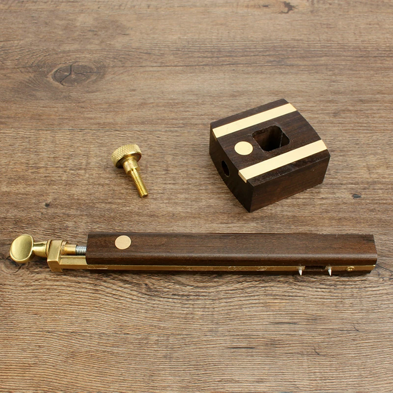 Luxury British Indonesia Ebony+Pure Copper Wearproof Carpenter Woodworking Tool 8 Inch Screw Cutting Gauge Mark Scraper Scribers