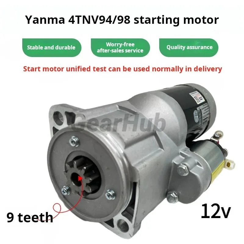 For Kobelco 60-8 Vo-lvo ec 80 Doosan dx 55-9C yanmar VIO 4TNV94L Starting Motor starter Excavator Parts