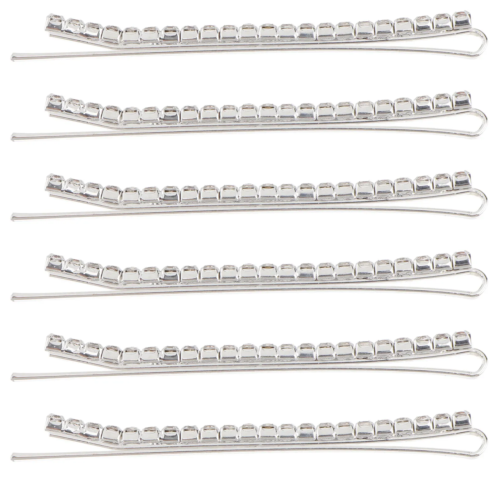 

6 Pcs Rhinestone Hair Clip Clips for Elegant Women Fancy Rhinestones Decorative Shiny Women's with Accessories