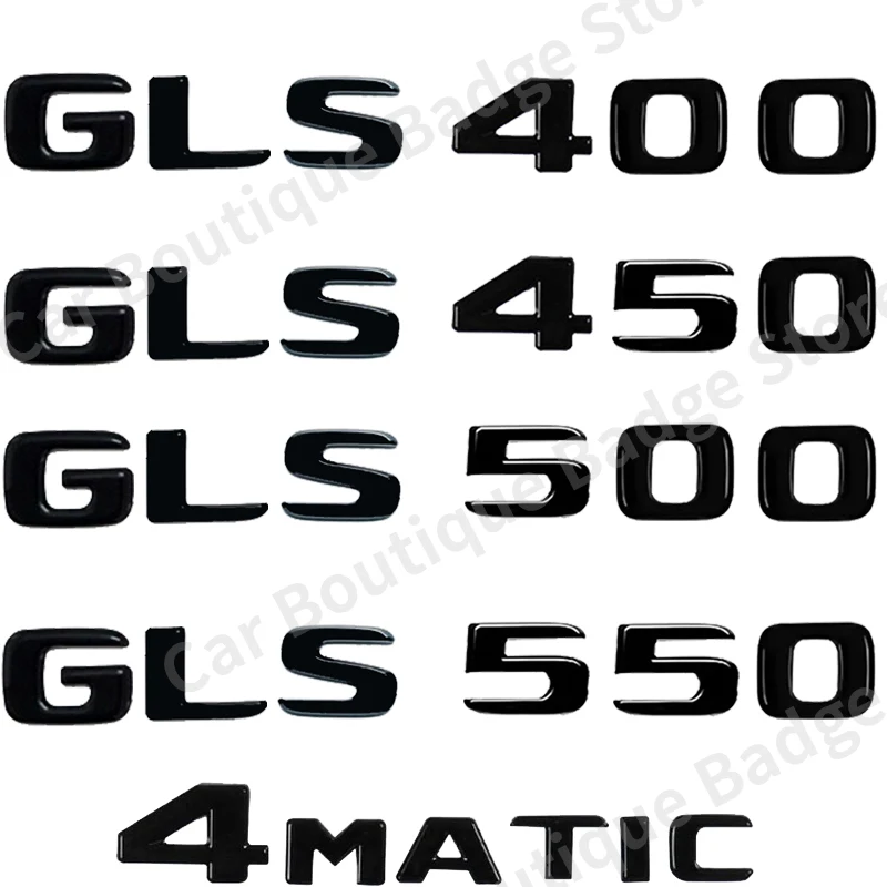 ABS Car Trunk Letters Logo Emblem Badge Decals Sticker For Mercedes Benz GLS Class GLS400 GLS500 GLS550 GLS450 4MATIC X166 X167