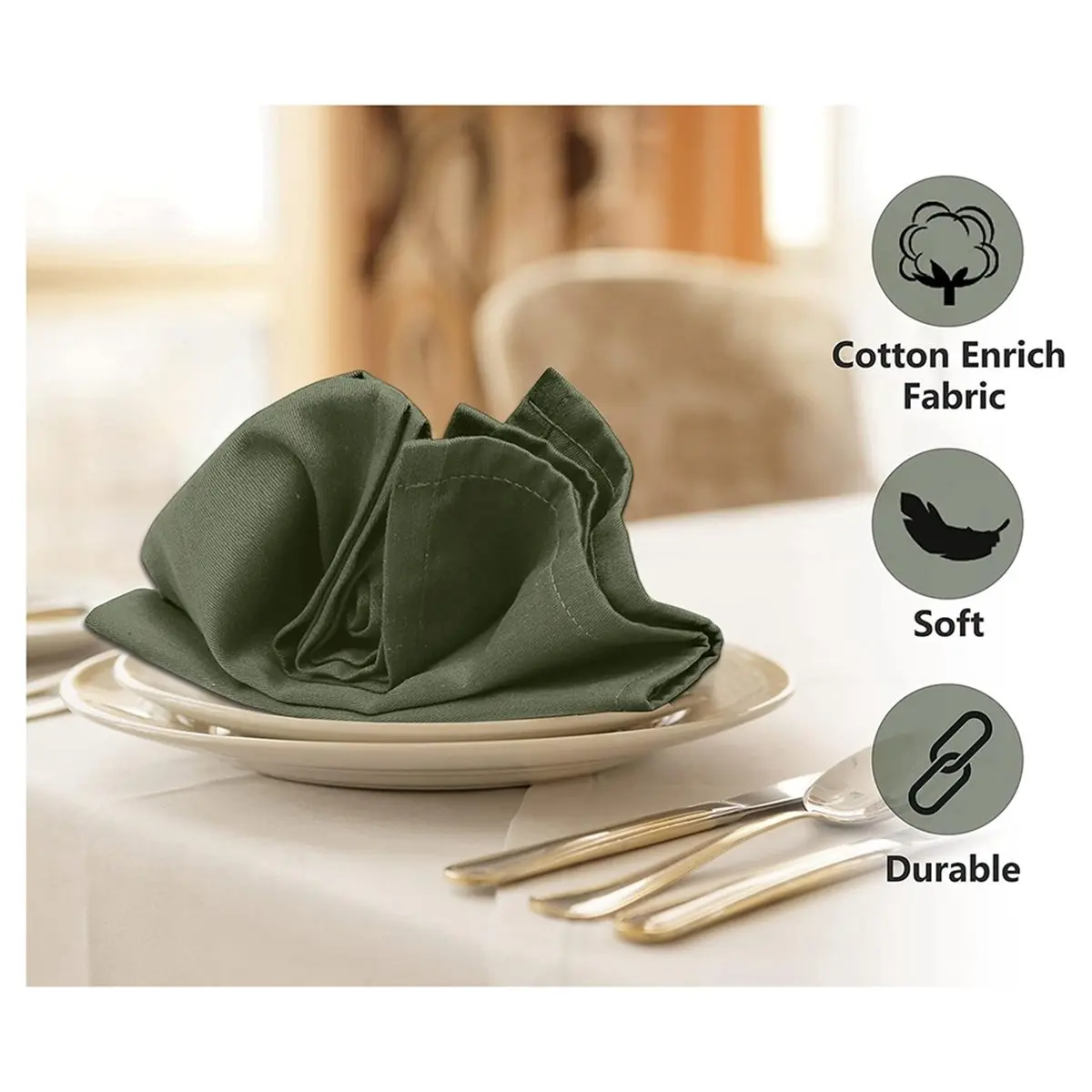 2026 New Tool Cloth Napkins Set of 12, Napkins Cloth Washable, Soft, , Absorbent, Cotton Blend. Table Dinner Napkins Cloth