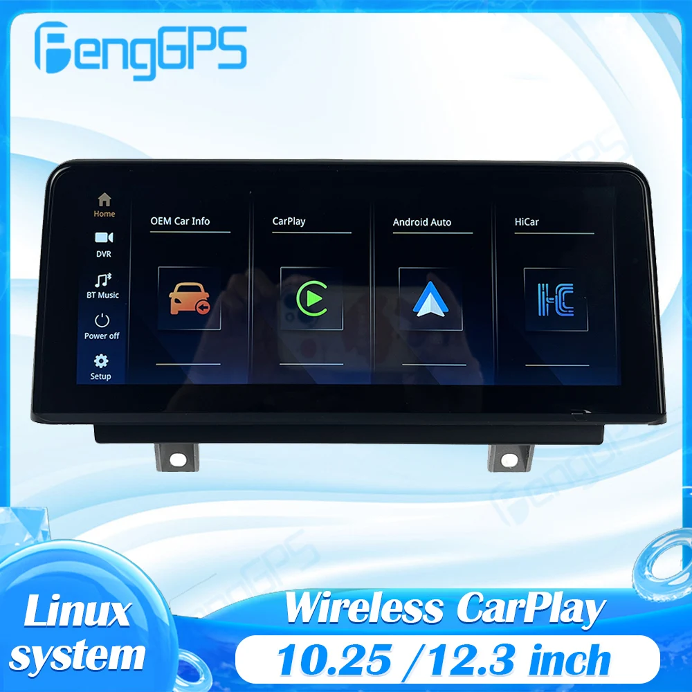 For BMW Linux Smart Multimedia Display Car Radio Wireless Carplay 1/2/3/5/6 Series E60 F10 GT E90 E83 E70 X3 X4 Modification