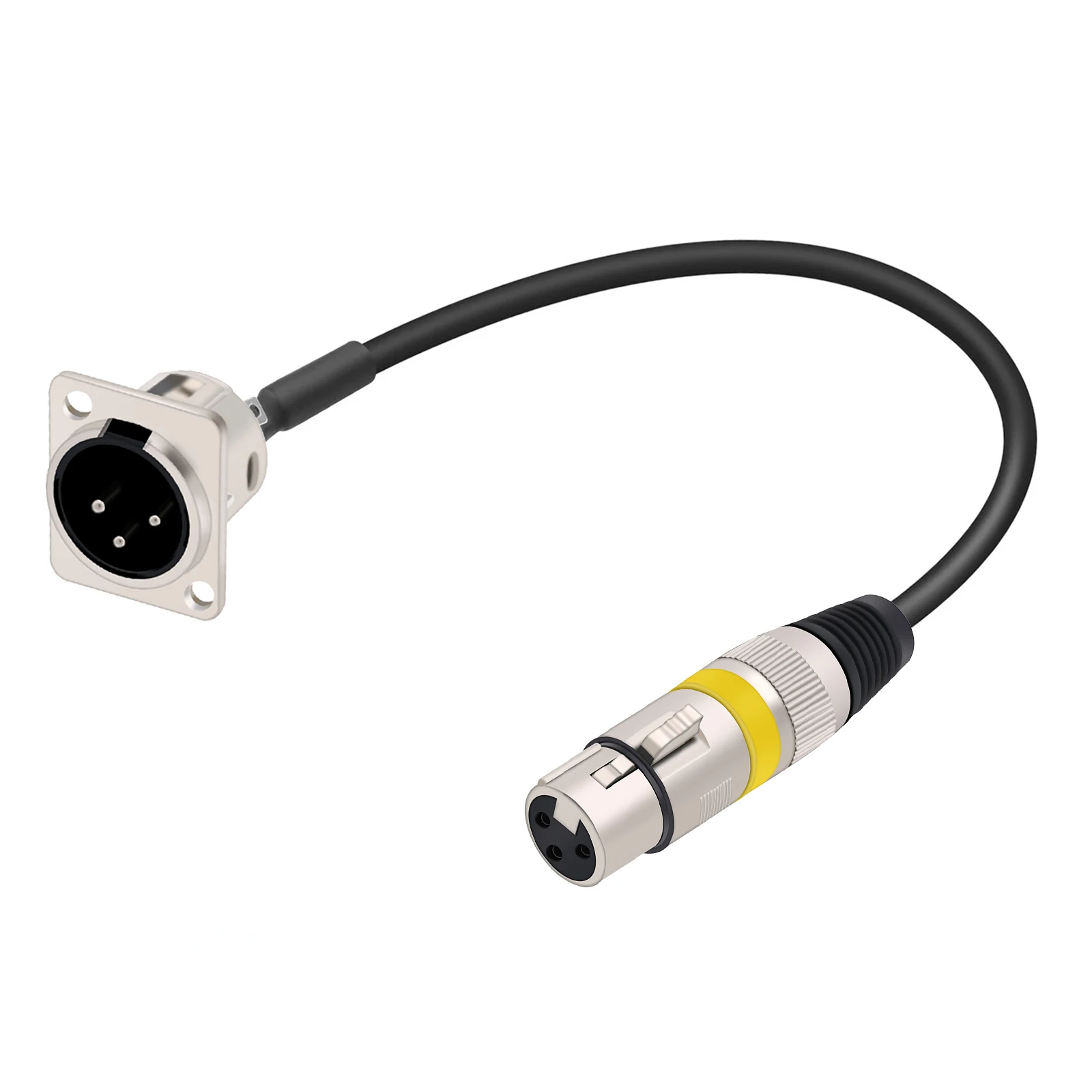 0.3M-15M 3-pinowy kabel XLR typu D XLR żeński panel do XLR męskie złącze przelotowe OFC miedziany ekranowany kabel do mikrofonu — zdjęcie produktu 5
