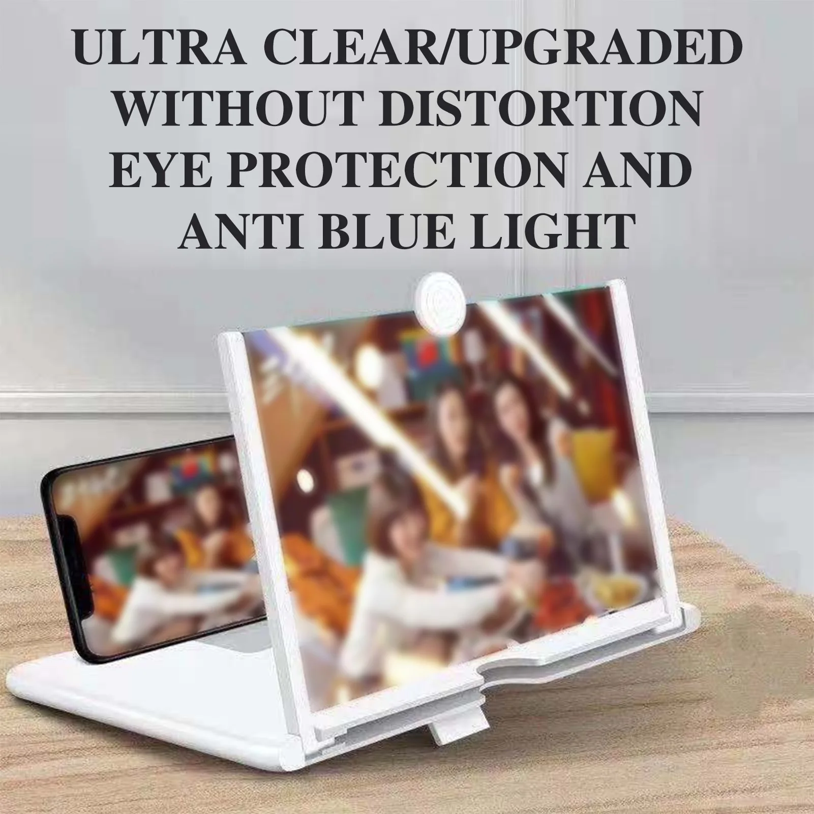 3D Phone Screen Magnifier Extendable Stand with HD Optical Lens for Movie Watching Video Streaming Online Classes