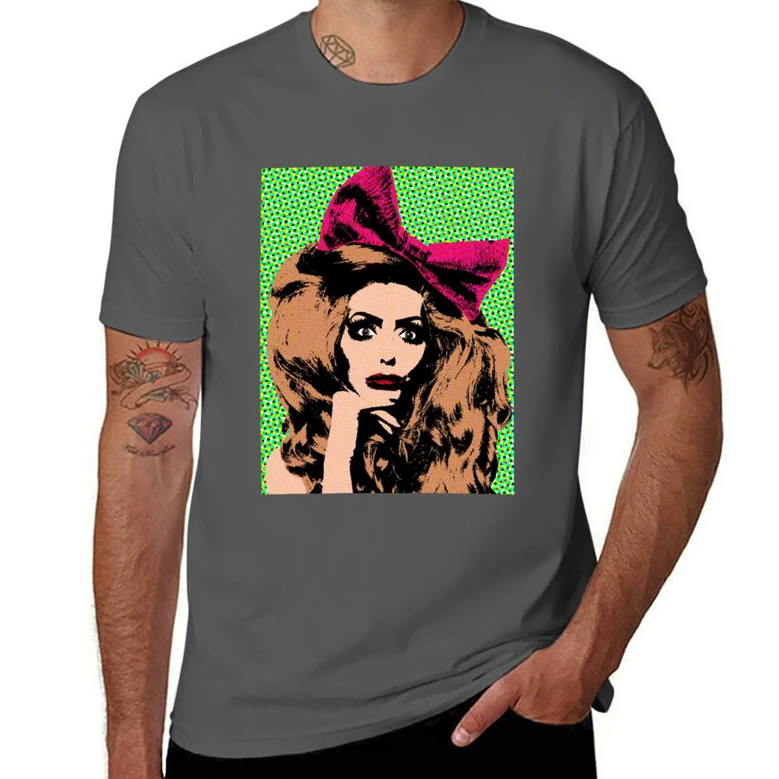 أليسا إدواردز نمط فن البوب تي شيرت أسود قطن تي شيرت عادي للرجل حزمة رجل التي شيرت رجالي جرافيك تي شيرت تي شيرت