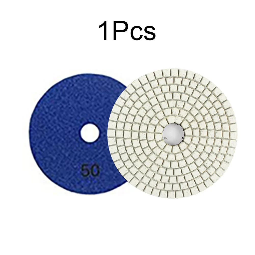 1pc 4inch Wet/Dry Diamond Polishing Pads Granite Concrete Marble Glass Stone Sanding Disc 30-10000 Grit