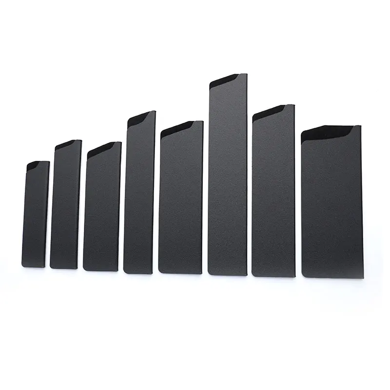 Couteau de cuisine rectangulaire noir, gaine, couteau de Chef Santoku Sushi Sashimi, outils de tranchage, 1 pièce