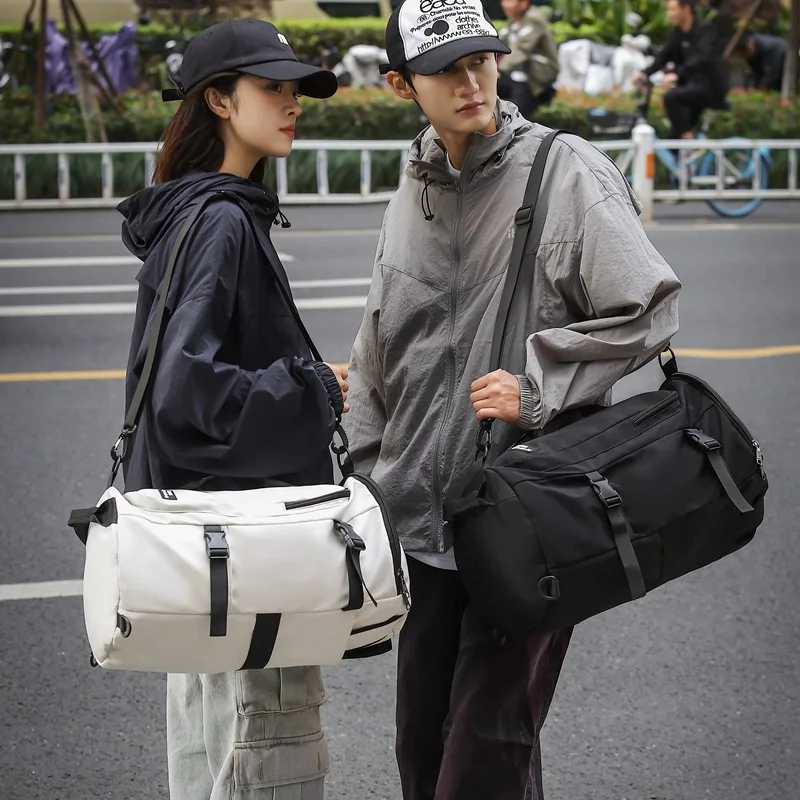 

Дорожная сумка-рюкзак однотонная, большой вместимости, повседневная спортивная сумка для женщин и мужчин, для спортзала и йоги, многофункциональная сумка через плечо