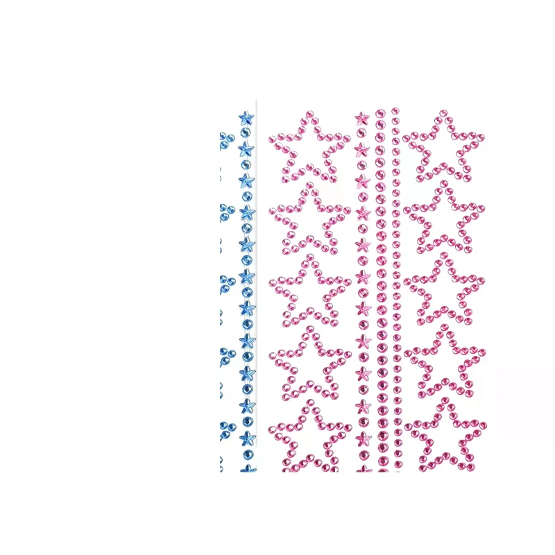 Self Adhesive Glitter Face Gem Stickers 1Pc Colorful Multiple Designs for Halloween Cosplay Party Makeup