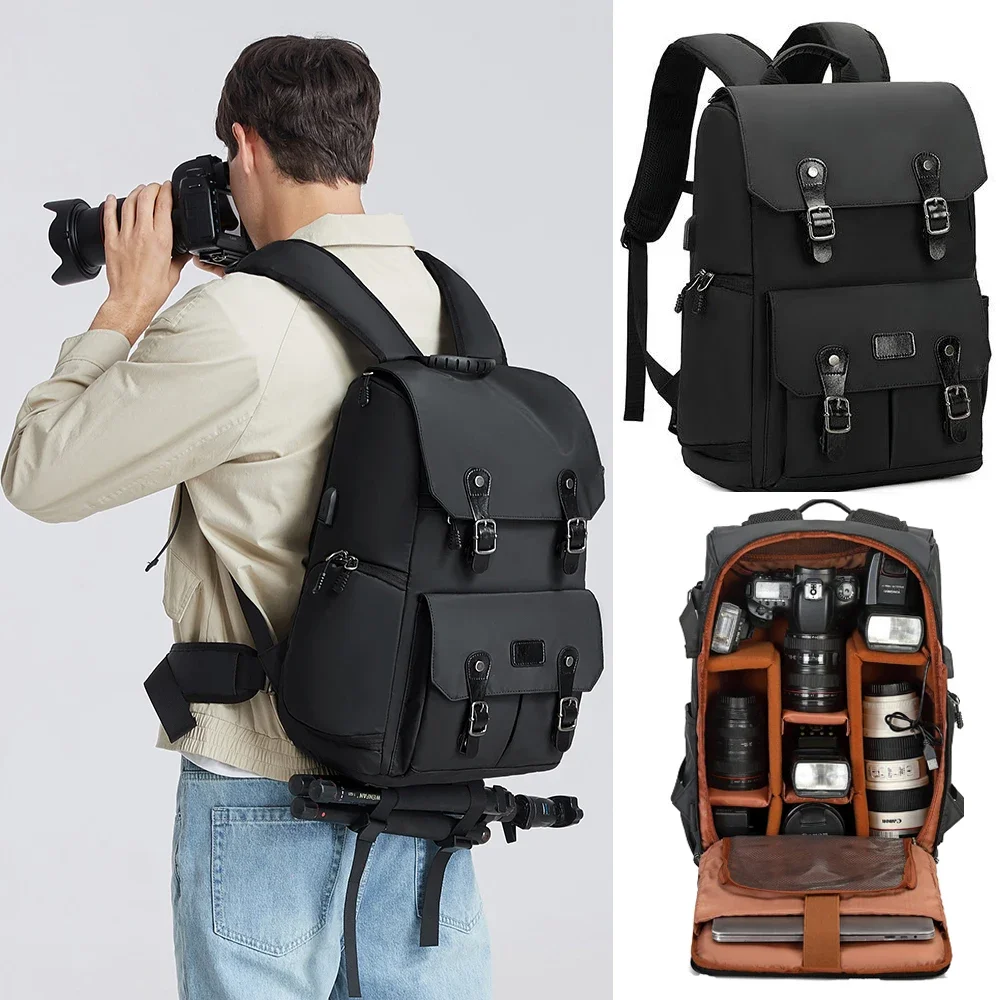 Waterproof SLR Camera Backpack Outdoor Large-capacity Multifunctional Canon Nikon 17-inch Computer Bag SLR Camera Drone Tripod