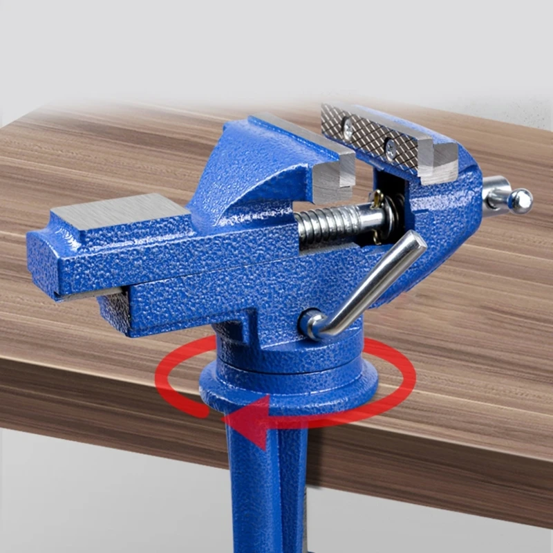 

Table Vise Home 75mm Aluminum Mini Jewelers Hobby Clamp On Table Bench Vise DIY Household Flat Mouth Table Vise