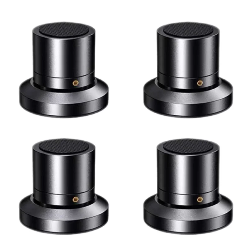 Aaael-suporte de alto-falante pés de isolamento 4 peças base de alto-falante amortecedor liga de chumbo bandeja ajustável picos 65x 53mm