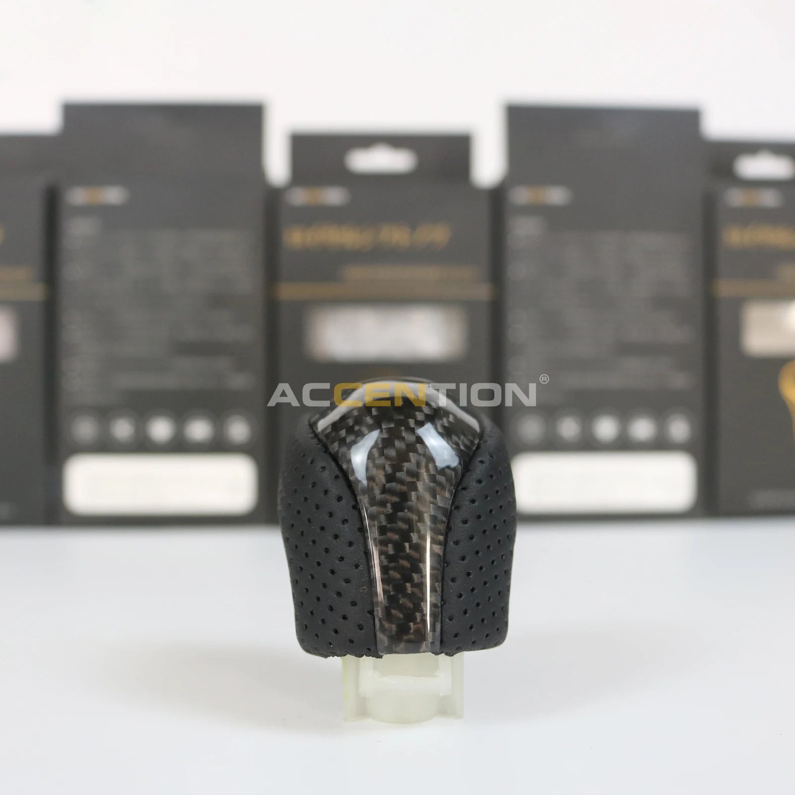 

Leather Carbon Fiber Gear Shift Knob Gear Shifter Handle For Toyota Mark X Reiz X130 2010 2011 2012 2013 2014 2015 2016 2017