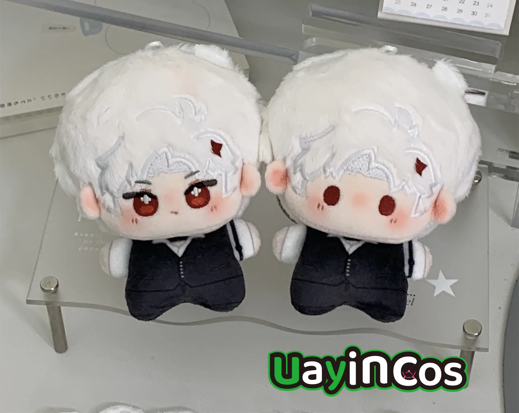 

In Stock 10cm Love and Deepspace Sylus Rafayel Zayne Caleb Xavier Stuffed Plushies Doll Clothes Anime Game Keychain Bag Toy Kids