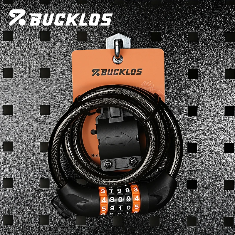 BUCKLOS Bicycle Cable Lock Anti-theft 5-digit Bike Password Lock 1.03M Steel Cable Zinc Alloy E-Bike Locks Bicycle Accessories