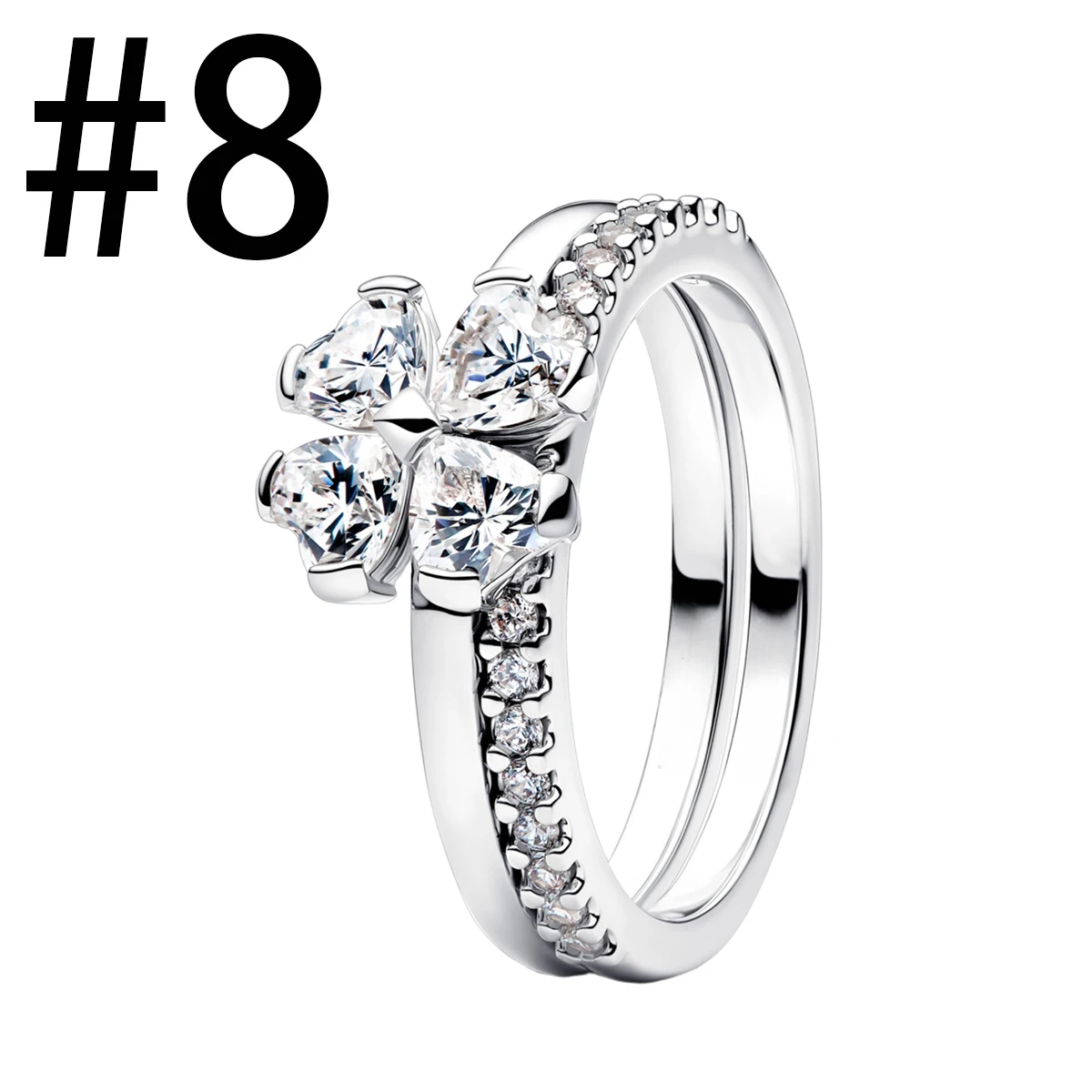 Nieuwe 925 Sterling Zilver Vierklaverblad Bloem Oor Stud Ring Hanger Kraal geschikt voor DIY Dames Armbanden Kettingen Sieraden Cadeaus