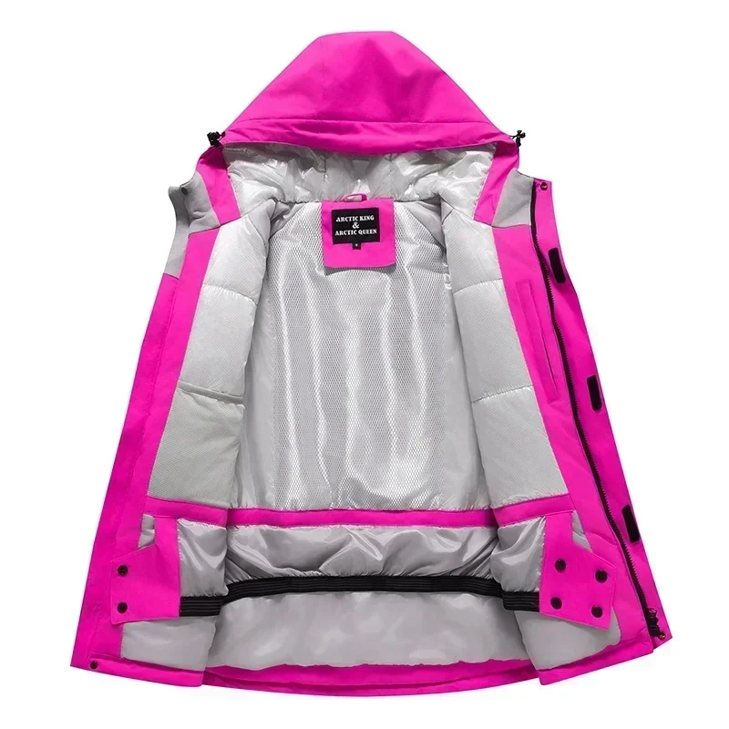 Nieuwe winddichte waterdichte dames heren ski-jassen warme ski-hoodie jas winter snowboardkleding sport outdoor sneeuw thermische trainingspakken