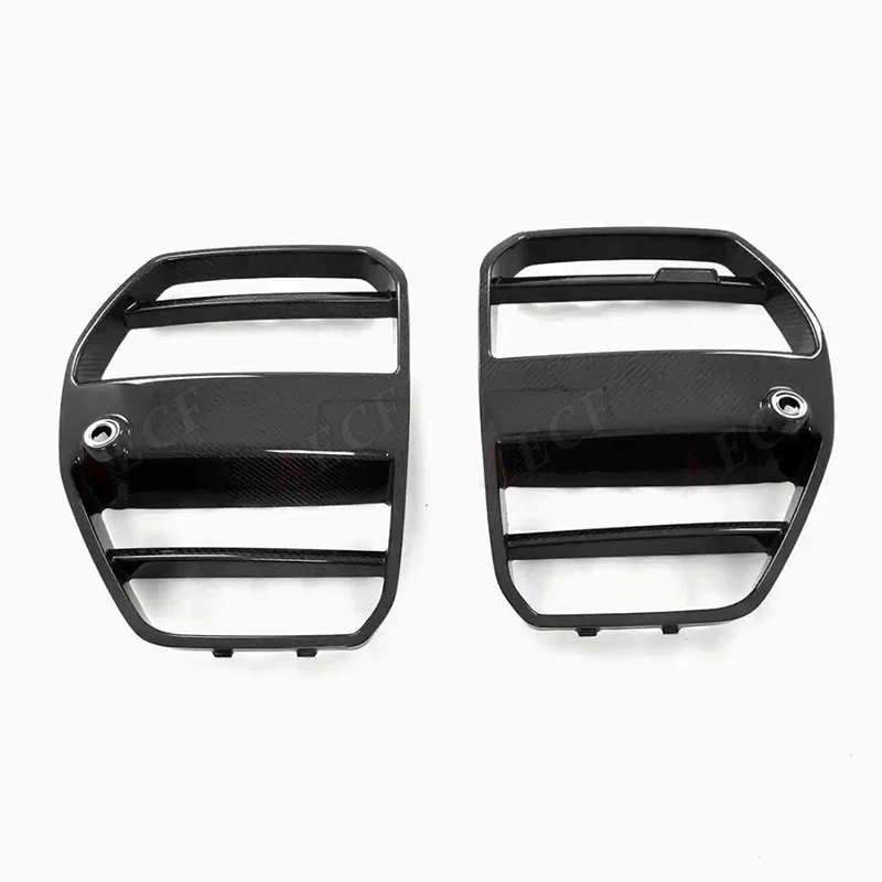

For BMW M3 M4 G80 G82 G83 2020-2023 Dry Carbon Fiber Front Bumper Air Intake Vent Grills ST Style Body Kit Car Accessories