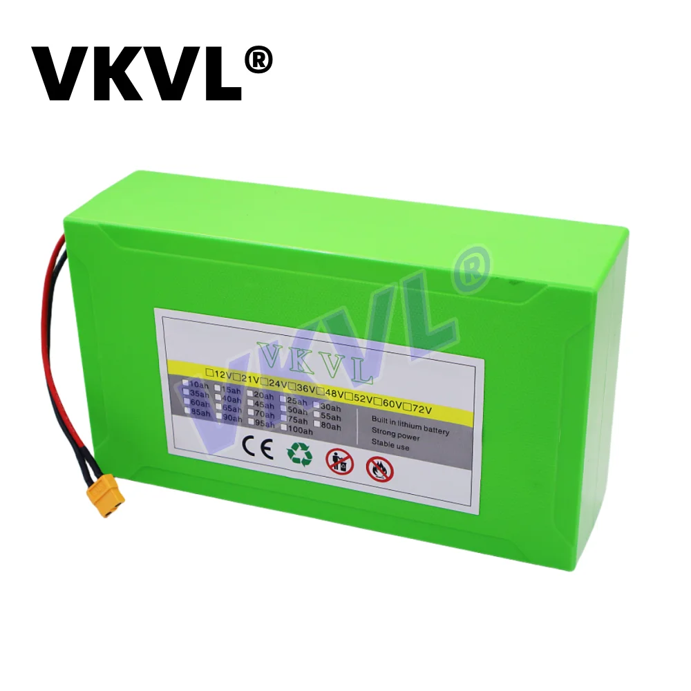 48V20Ah lithium battery for electric bicycles, made of waterproof and fireproof materials, suitable for 250w-1000W motors