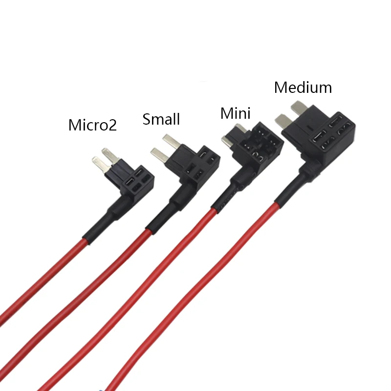 【3PCS】12V Mini Small Medium Size Car Fuse Holder Add-a-circuit TAP Adapter with 10A Standard ATM Blade Fuse Take Electrical
