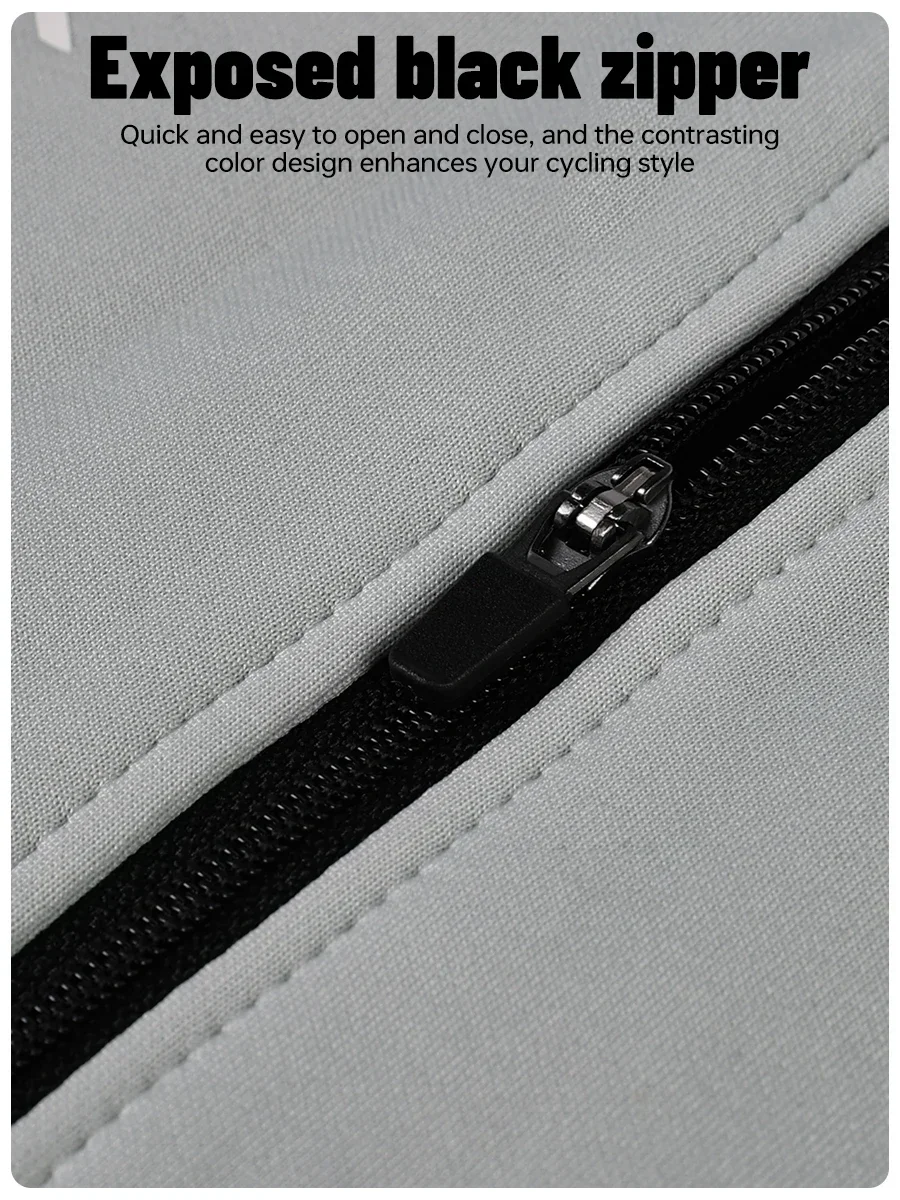 X‑TIGER Herren-Thermo-Fahrradweste, Winter-Fleece, ärmellose, winddichte Jacke mit reflektierenden Elementen und Reißverschlussfach für kalte Straßen, MTB-Fahrradweste. – Detail 9
