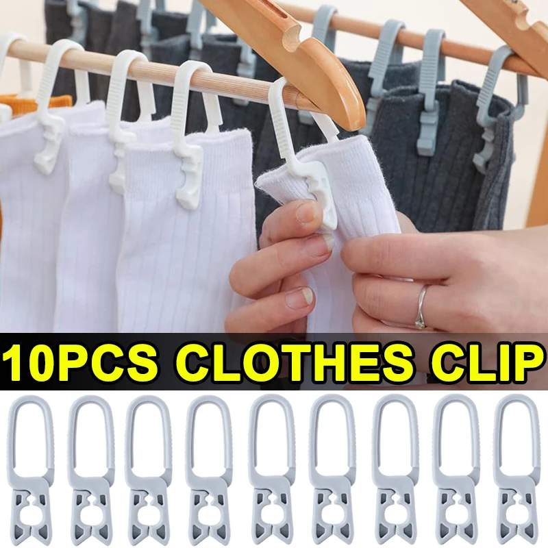 10/1PCS Towel Hanging Clips Plastic Hanging Clothes Pegs Windproof Underwear Bed Sheet Drying Rack Socks Clothing Hat Clip