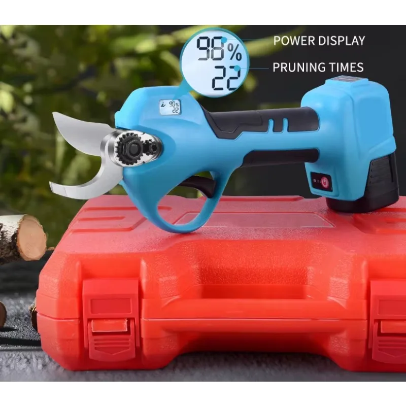 2025Digital Display 28mm Cordless Electric Pruning Shears Battery-powered Bonsai Pruning Scissors Pruning Shears