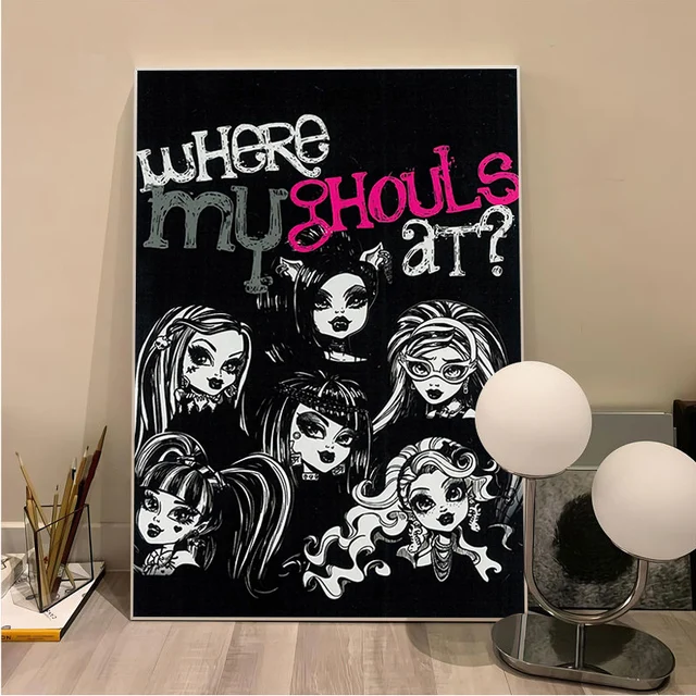 Cartoon Monster High Posters and Prints Classic Anime Wall Art Picture Canvas Painting Living Room Home Decoration Gifts Cuadros