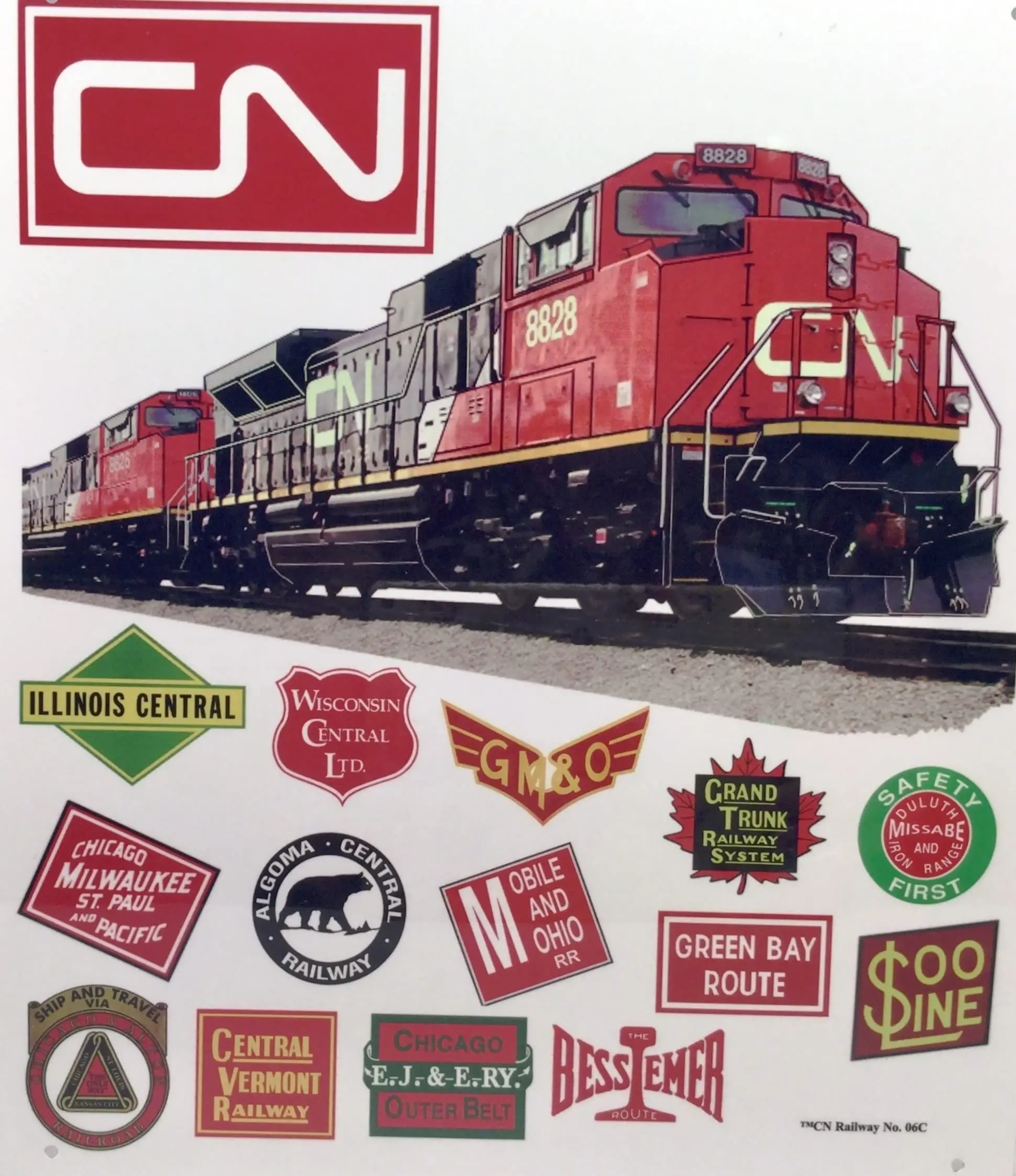 Railroad Tin Sign - Canadian National Heritage Logo