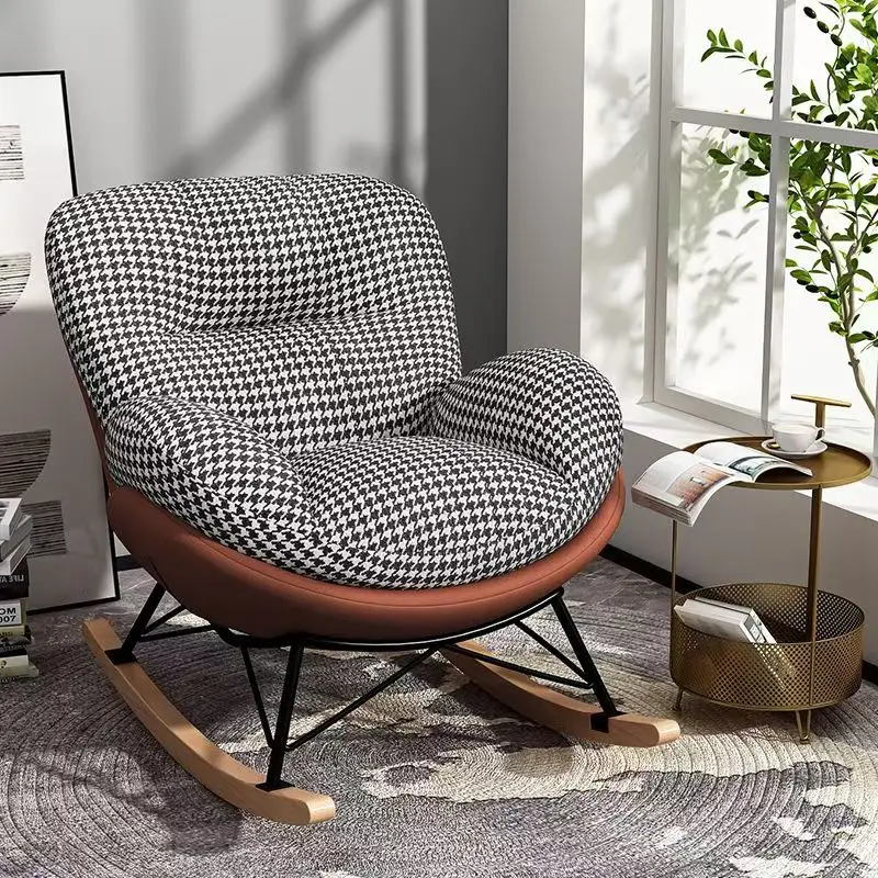 Nordic Home Accent Chair with Mid-century Modern Design for Living Room Light Luxury Leisure Recliner Chair for Lazy Days in Bed image 5