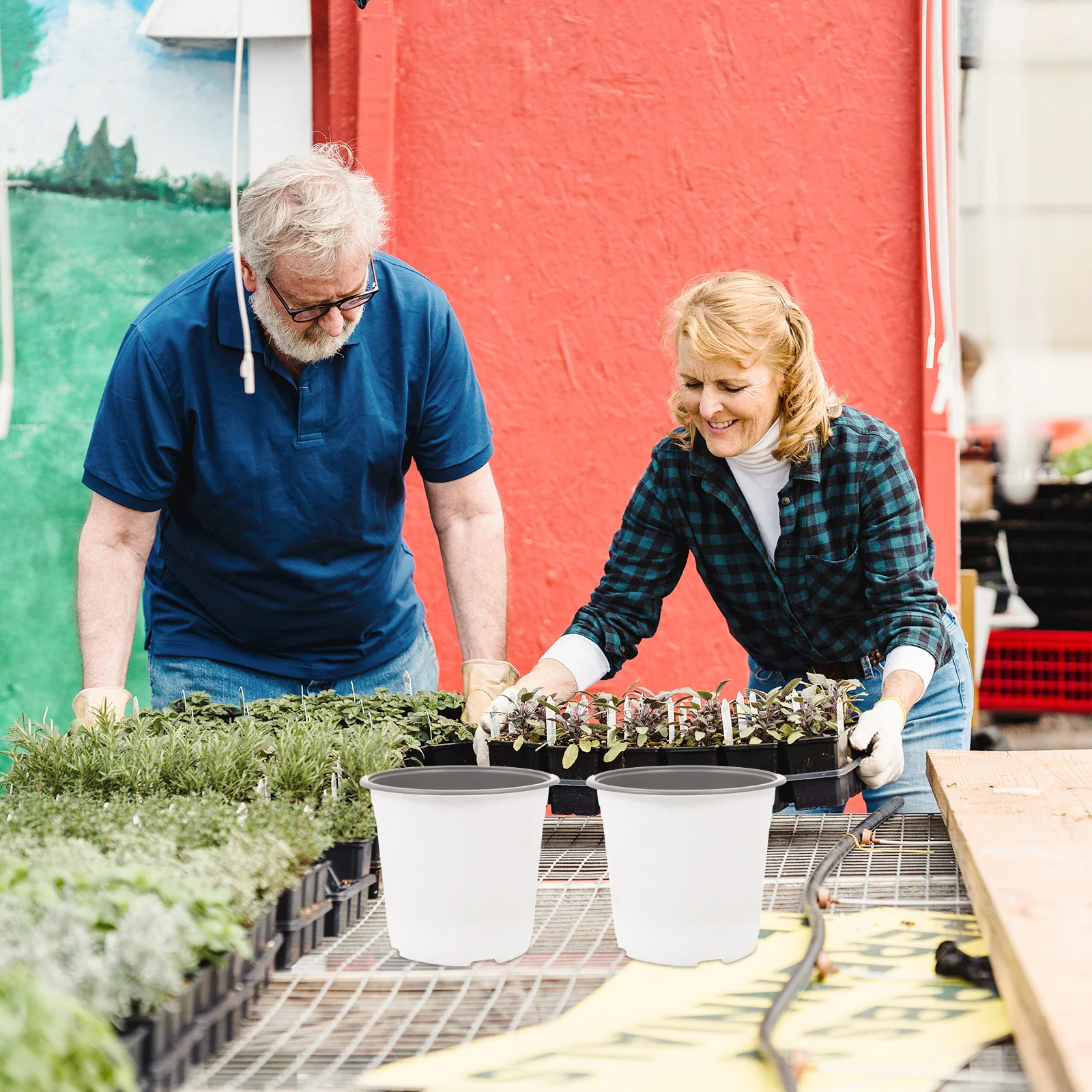 

10Pcs Plant Nursery Pots Thickened Durable Plastic Outdoor Planting Containers Seed Starter Flower Pots Succulent Planter