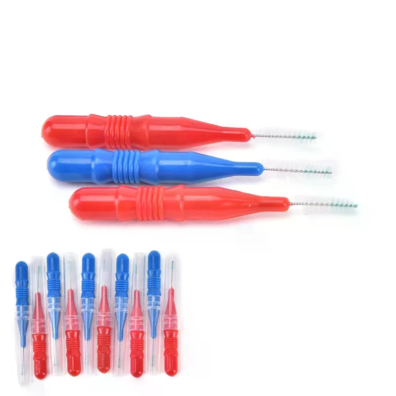 50 unids/lote cepillo Interdental de plástico suave palillo de dientes para limpieza de dientes higiene bucal hilo Dental cuidado bucal saludable hilo Dental