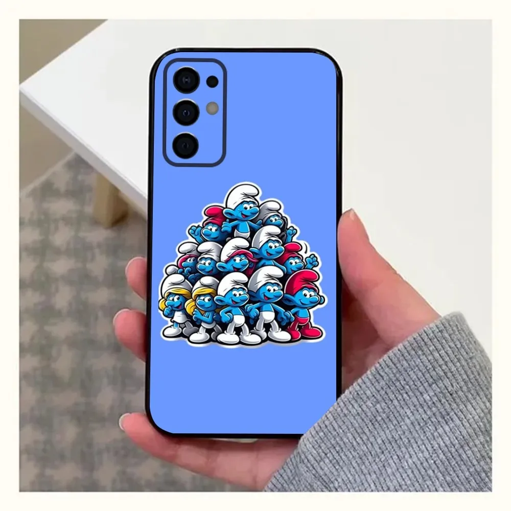 Movie Anime The S-Smurfs Phone Case For Samsung S24,S21,S22,S23,S30,Ultra,S20,Plus,Fe,Lite,Note,10,9,5G Black Soft Cover