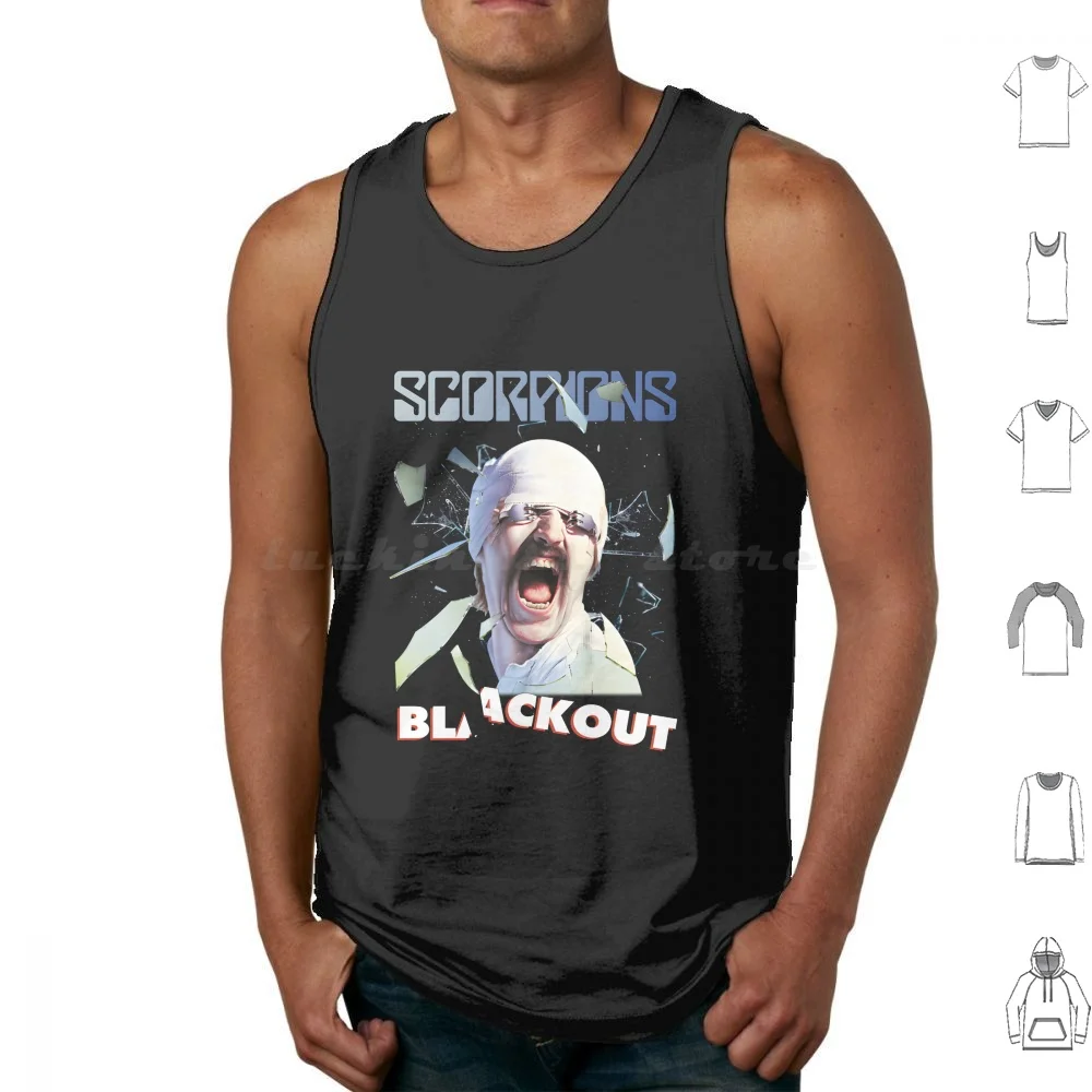 Blackout Album Tank Tops Print Cotton Graffiti Music Scorpions Art Band Fantasy Scorpions Metal Art Korn Scorpions Album